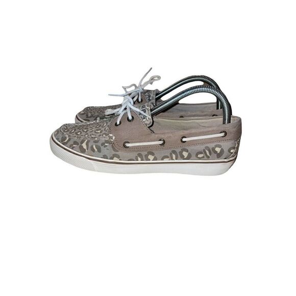 Sperry Top-Sider 9771643 Leopard Taupe Boat Deck Loafers Shoes Women's US 8.5 M - Picture 7 of 10